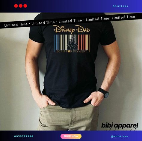 Shirtless Style - Disney Dad Scan For Payment, Funny Disney Dad Shirt, Gift Idea For Dad, Father's Day Gift, Dad Tees, Gift for Dad, Mickey Disney Shirt. Savor the pinnacle of style and comfort. Wearing this shirt will make you stand out at any function since it perfectly combines comfort and elegance. Try experimenting with different hues and sizes to best express your own style. #funny disney #mickey disney #Shirt #Shirtless Disney Dad Shirt, Gifts For Disney Lovers, Mickey Halloween, Funny Disney, Disney Halloween Costumes, Disney Gift, Funny Dad Shirts, Disney Lover, Disney Shirt