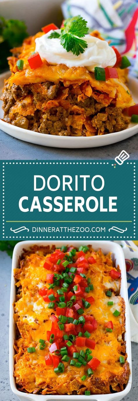 Dorito Casserole Casserole Doritos, Doritos Casserole, Casserole Beef, Dorito Casserole, Recipe Mexican, Mexican Casserole, Taco Casserole, Mexican Dinner, Beef Casserole