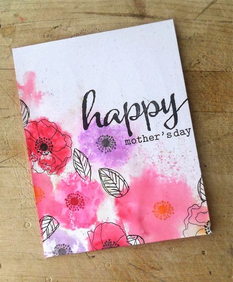 Occasional Crafting: An Early Mother's Day Card...  #winniewalter Happy Mother's Day Card, Curtain Call, Mother's Day Diy, Mother's Day Card, Mothers Day Crafts, Mothers Day Cards, Watercolor Cards, Paper Cards, Flower Cards