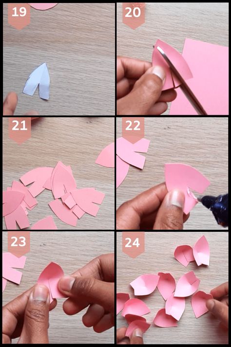 How to make lotus flower with paper | Little Ladoo Simple Flower Decoration, Paper Crafts Simple, Paper Lotus Flower, Craft Ideas For Preschoolers, Flower With Paper, Origami Lotus Flower, Haft Sin, Paper Snowflake Patterns, Paper Lotus