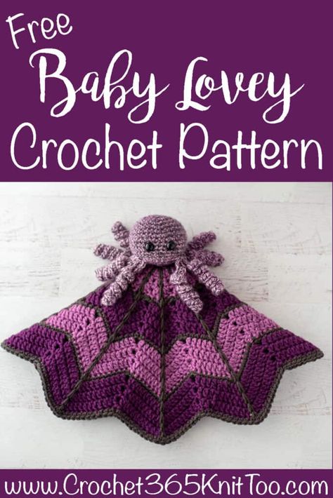 Adorable and quick crochet baby lovey pattern is fun to make! #spiderlovey #crochetbabylovey #crochetlovey #crochet365knittoo Crochet Baby Lovey, Web Crochet, Lovey Blanket Pattern, Fall Crochet Projects, Crochet Conversion Chart, Crochet Lovey Free Pattern, Crochet Lovely, Hexagon Crochet Pattern, Crochet Craft Fair