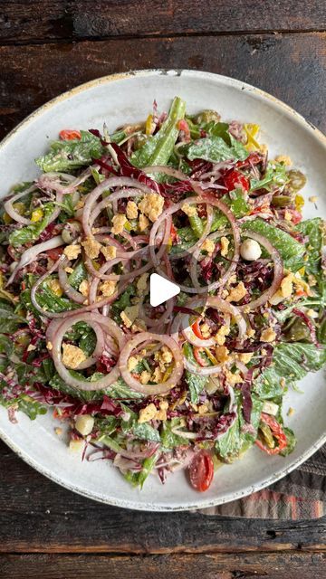 Teri Turner on Instagram: "This is my mom’s Perfect for Sundays Antipasto Salad! Hi, it’s @heyimseptember again, and I loved being in town and making some of my mom’s favorite recipes. By the way, there are three versions of this salad because it’s such a big hit. This Antipasto one, her Whole30 Sunday Salad low-carb variation, and her Ultimate Vegan version. Click the link in bio to see the recipes for all three! Which version are you eating?" Sunday Salad, Antipasto Salad, 2024 Recipes, Whole 30, My Mom, Click The Link, Link In Bio, Low Carb, Favorite Recipes