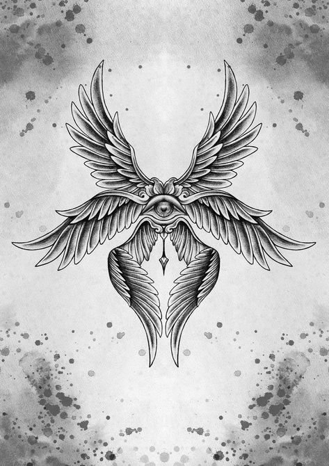 Seraphim Tattoo Design, Seraphim Angel Tattoo, Seraphim Tattoo, Lea Nahon, Create Tattoo, Seraphim Angel, Real Angels, Clever Tattoos, Angel Tattoo Designs