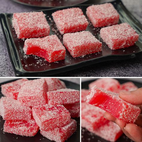 Watermelon Gummies Recipe, Watermelon Rind Candy Recipe, Watermelon Recipes Dessert, Apricot Marmalade, Watermelon Recipes Drinks, Watermelon Rind Recipes, Watermelon Jam, Dessert No Bake, Watermelon Snack