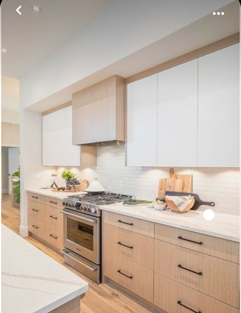 Flat Panel Kitchen Cabinets, Modern Transitional Kitchen, Panel Kitchen Cabinets, Flat Cabinets, Transitional Kitchens, White Oak Kitchen, Oak Kitchen Cabinets, Flat Panel Cabinets, Wood Kitchen Cabinets