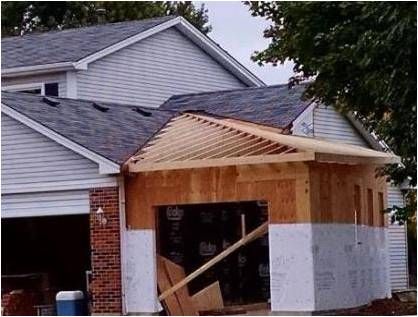 Adding Onto Existing Garage, Adding 3rd Bay To Garage, Front Garage Addition, 3rd Garage Addition, How To Add A Garage To Your House, Adding A Third Car Garage, Third Car Garage Addition, Adding A 3rd Car Garage, Third Car Garage Ideas