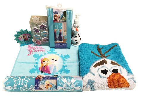 Best Bathroom Ideas, Frozen Merchandise, Kids Bathroom Decor, Disney Frozen Anna, Kids Bathroom Accessories, Bathroom Decor Themes, Elsa Olaf, Themed Bathroom, Frozen Themed