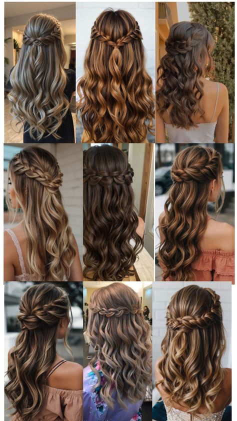 Cute hairstyles for the wedding! Hairstyle Examples, Cute Quick Hairstyles, Easy Hairstyles For Thick Hair, Hoco Hairstyles, Easy Hair Updos, Long Hair Wedding Styles, Hair Tutorials Easy, Peinados Fáciles Para Cabello Corto, Hair Up Styles