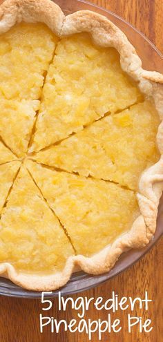 Pineapple Pie Recipe, Homemade Pie Recipes, Healthy Pies, Pineapple Pie, Pineapple Dessert Recipes, Baked Pineapple, Healthy Pumpkin Pies, Vegan Cheesecake Recipe, Pineapple Desserts