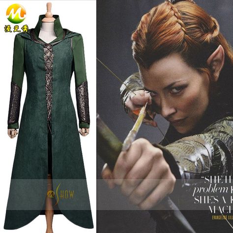 The Hobbit Tauriel, Tauriel Costume, Hobbit Tauriel, Hobbit Cosplay, Hobbit Desolation Of Smaug, Hobbit Costume, Fairy Princess Costume, Elf Cosplay, Green Costumes