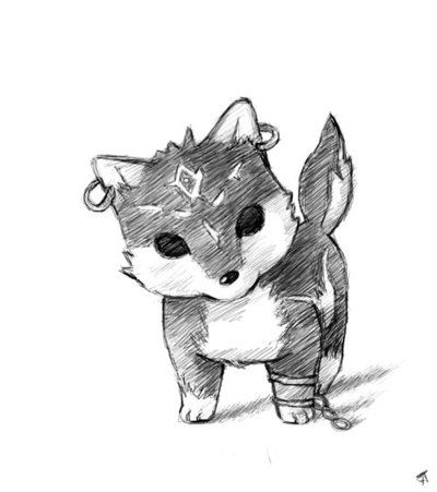 Wolf-Link Chibi By: Franziloni.... OH MY GOD THE CUTENESS!!!! Link Chibi, Zelda Tattoo, Zelda Twilight Princess, Zelda Art, Twilight Princess, The Legend Of Zelda, A Drawing, Legend Of Zelda, Animal Drawings