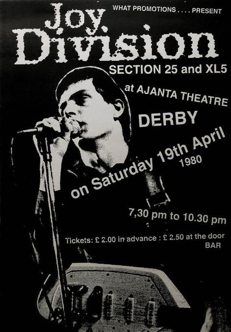 Joy Division Poster, Punk Bands Posters, 80s Pop Culture, British Punk, Goth Bands, Punk Poster, Promo Poster, Concert Poster, Joy Division