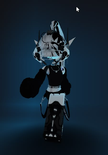 Roblox Outfits Cyberpunk, Robot Roblox Avatar, Roblox Mecha Avatar, Cyberpunk Roblox Avatar, Sci Fi Roblox Avatar, Blue Roblox Avatar, Cute Goth Roblox Avatars, Goth Roblox Avatars, Outfit Ideas Emo