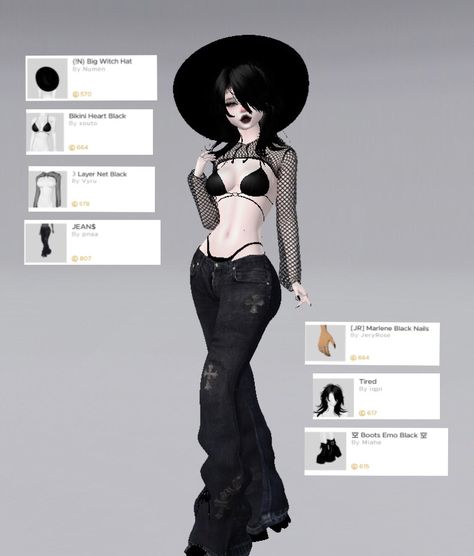 Imvu Goth Outfits, Imvu Hair Ideas, Imvu Grunge, Fit Imvu, Games Outfits, Imvu Fits, Imvu Girl, Imvu Outfits, Imvu Outfits Ideas Cute