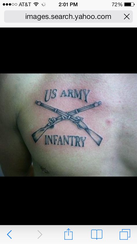 Infantry Tattoos, Us Army Tattoos, Us Army Infantry, Patriotic Tattoos, Army Tattoos, Military Tattoos, Army Infantry, Japanese Dragon Tattoos, Dagger Tattoo