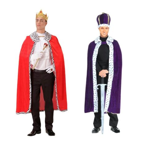 King Cape, Purple King, King Costume, Halloween Party Costume, King Outfit, Diy Props, Cheap Party, Performance Costume, Red Cape