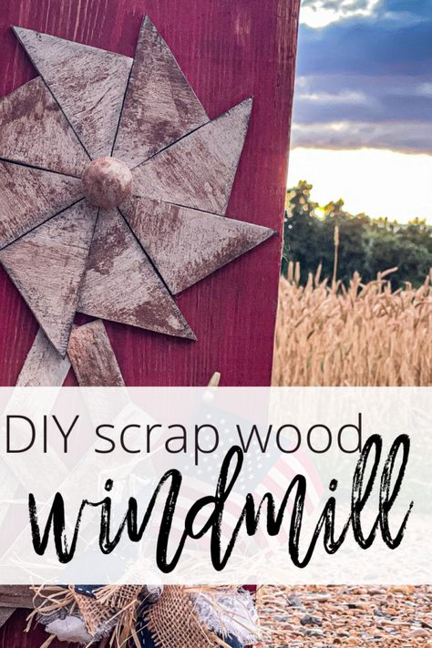 Scrap Wood Decor, Hot Glue Stencil, Rustic Americana Decor, Wood Windmill, Wood Decor Diy, Diy Scrap Wood, Wood Triangle, Diy Porch Decor, Patriotic Projects