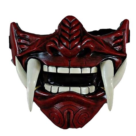 PRICES MAY VARY. Oni Mask Halloween Mask Hard Plastic Mask Japanese Hannya Mask Half Face Warriors Mask My product is intended for ages 18 years and older. Masque Hannya, Oni Maske, Japanese Hannya Mask, Japanese Demon Mask, Oni Samurai, Ronin Samurai, Oni Demon, Hannya Mask, Masque Halloween