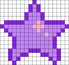 Star Perler, Bead Pattern, Perler Bead, Perler Beads, Beads, Purple, Pattern