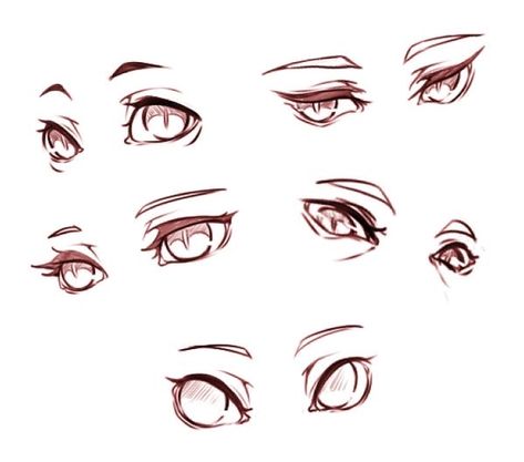 Eye References, Mata Manga, Eyes Reference, Eye Reference, Manga Eyes, Eye Drawing Tutorials, Draw Eyes, Anatomy Sketches, Makeup Eyes