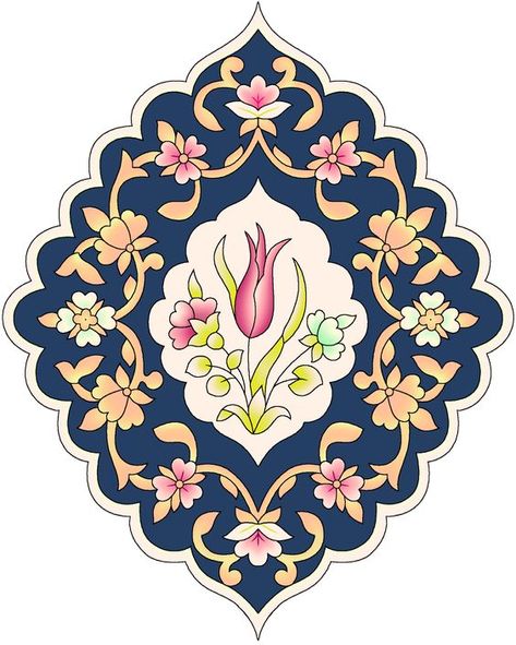 Nail Ideas Blue, Islamic Motifs, Mughal Art Paintings, Lotus Flower Art, Persian Art Painting, Folk Art Flowers, Print Design Art, Flowery Wallpaper, Textile Prints Design