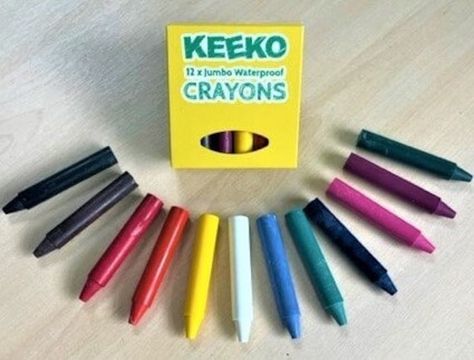 If you're looking for some larger crayons then our Jumbo Crayon 12's are the product for you! Each pack contains 12 large brightly coloured wax crayons! 12 Jumbo Crayons in a pack. Choose between Wrapped or Unwrapped. 12 Colours - red, yellow, green, blue, orange, pink, purple, brown, black, light blue, light green, white. 80mm length, 12.5mm diameter. All our wax crayons are fully washable, allowing scribbles to be easily removed from surfaces. Made in the UK! Non-Toxic and Vegan. Keeko crayons Jumbo Crayons, Wax Crayons, Wax Resist, Marking Tools, Pen Tool, Paraffin Wax, Black Light, Northern Ireland, Candle Making