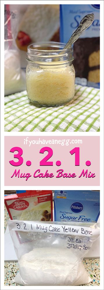 Ww 3 2 1 Mug Cake, 3 2 1 Mug Cake, Weight Watcher Mug Cake, Cake Yellow, Angel Food Cake Mix Recipes, Sugar Free Cake, Mug Cakes, Yellow Mugs, Ww Desserts