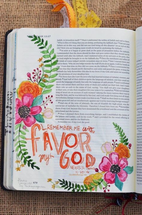 Favor Of God, Watercolor Bible, Elevated Faith, Bible Journaling For Beginners, Bible Drawing, Diy Buch, Bible Journaling Ideas Drawings, Bible Doodling, Bible Journal Notes