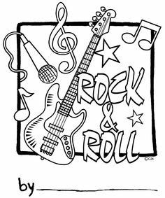 80s Coloring, Music Coloring Sheets, Rockstar Birthday, Rockstar Birthday Party, New Coloring Pages, Dance Camp, Star Coloring Pages, Pencil Drawing Ideas, Coloring Designs