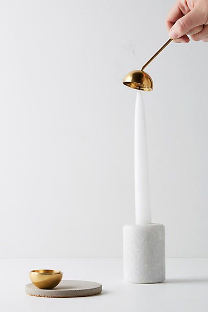 Candle Photography Ideas, Minimal Candles, Minimalist Candle, Mid Century Eclectic, Minimalist Candles, Blacksmith Projects, Candles Photography, Candle Snuffer, Furnishings Design