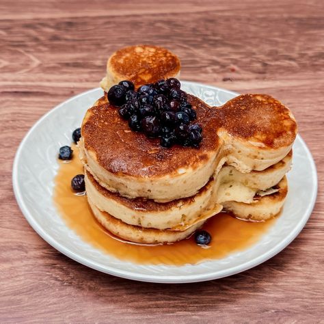 Mickey's Mardi Gras Pancakes - Drop of Disney Shaped Pancakes, Asian Side Dishes, Disney Incredibles, Chocolate Chip Pancakes, Let The Good Times Roll, Fluffy Pancakes, Disney Cakes, Breakfast Pancakes, Good Times Roll