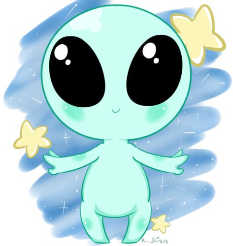 Chibi Alien, Alien Cute, Cute Aliens, Alien Pictures, Alien Party, Baby Cartoon Drawing, Alien Drawings, Alien Aesthetic, Alien Tattoo