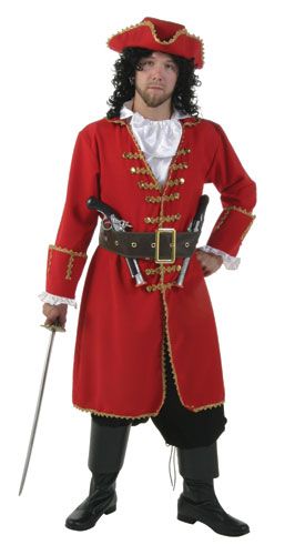 Captain Morgan Pirate Costume Red Coat w/Gold Trim and CuffsRuffled Shirt FrontBrown BeltMatching Pirate HatThis Captain Morgan Costume will transform you into Pirate Captain Outfit, Captain Morgan Costume, Captain Hook Halloween, Captain Outfit, Male Pirate, Adult Pirate Costume, Hook Costume, Captain Hook Costume, Men's Costumes