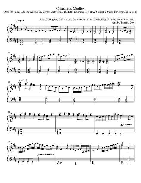 Beef Pastries, Christmas Piano Sheet Music, Free Sheet Music For Piano, Free Printable Sheet Music, Christmas Medley, Christmas Jingle Bells, Xmas Music, The Little Drummer Boy, Christmas Piano