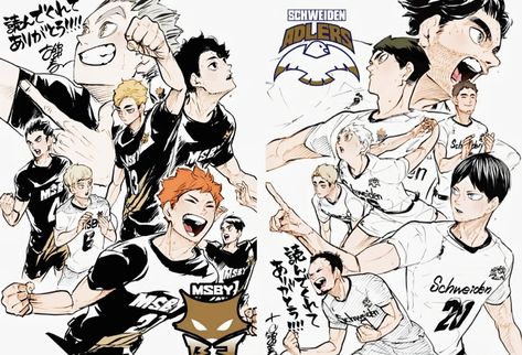 Msby Black Jackals Official Art, Haikyuu Pc Wallpaper, Haruichi Furudate, Hair Style Korea, Shōnen Manga, Haikyuu Wallpaper, Haikyuu 3, Weekly Shonen, Haikyuu Manga