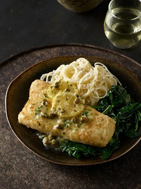 Pollack Fish Recipes, Pollock Recipes, Piccata Recipe, Seasonal Food, Fish Dishes, Light Recipes, Fish And Seafood, Fish Recipes, Seafood Recipes