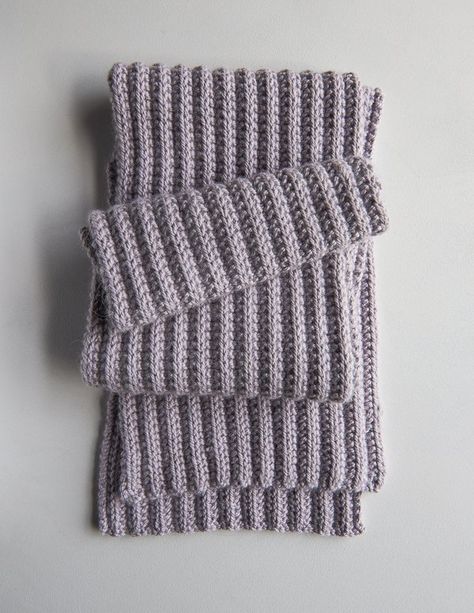 No-Purl Ribbed Scarf, Now in Lavender Opal | Purl Soho - Create » New Posts | Bloglovin’ Mens Scarf Knitting Pattern, Easy Scarf Knitting Patterns, Rib Stitch Knitting, Ravelry Knitting, Knitting Patterns Free Scarf, Ribbed Scarf, Scarf Patterns, Simple Scarf, Purl Soho