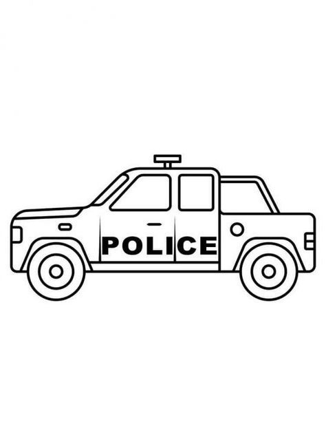 Police car coloring pages. Download and print Police car coloring pages How To Draw A Police Car, Police Car Coloring Pages Free Printable, Police Car Drawing Easy, Car Simple Drawing, Police Car Craft, Police Car Drawing, Police Car Coloring Page, Van Drawing, Kids Police Car