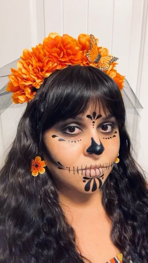 flowercrownmama on Instagram: She is live on Etsy! 🏵🏵🏵 #diadelosmuertos #diadelosmuertoscoronas #dayofthedead #cempasuchil #coronadecempasúchil #flowercrown #marigold…