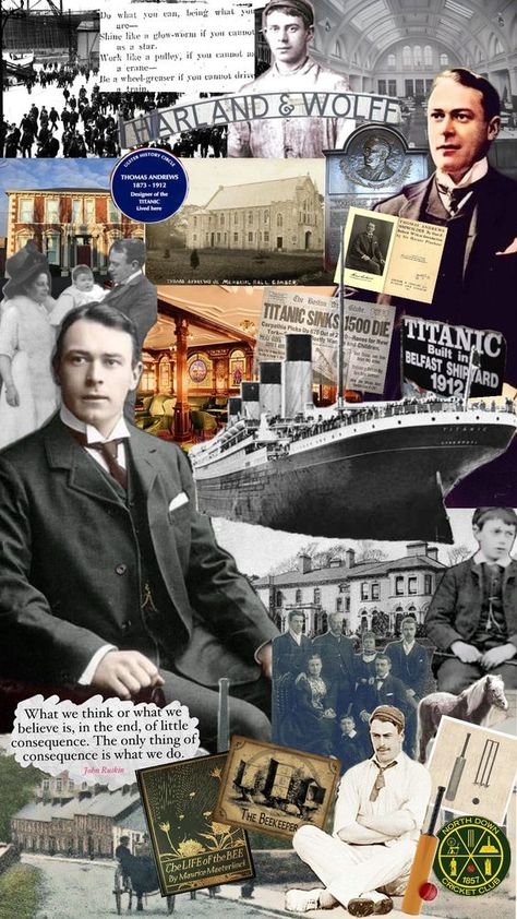 Thomas Andrews, Titanic History, Southampton New York, Titanic Movie, Rms Titanic, Tim Holtz, New Builds, Titanic, Your Aesthetic