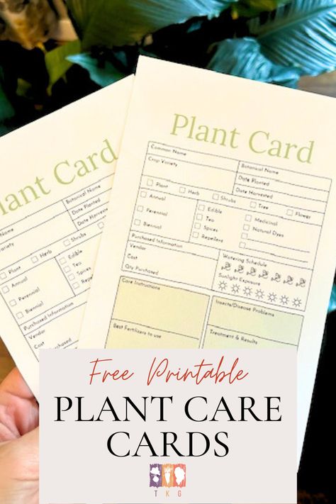 Need help caring for your plants? Whether they're indoor plants or out in the garden, these free printable plant care cards can help! Plant Care Cards Diy, Plant Care Printable, Plant Care Printable Free, Garden Template Free Printable, Plant Care Template, Printable Plant Care Cards, Plant Care Chart, Free Plant Printables, Plant Care Cards