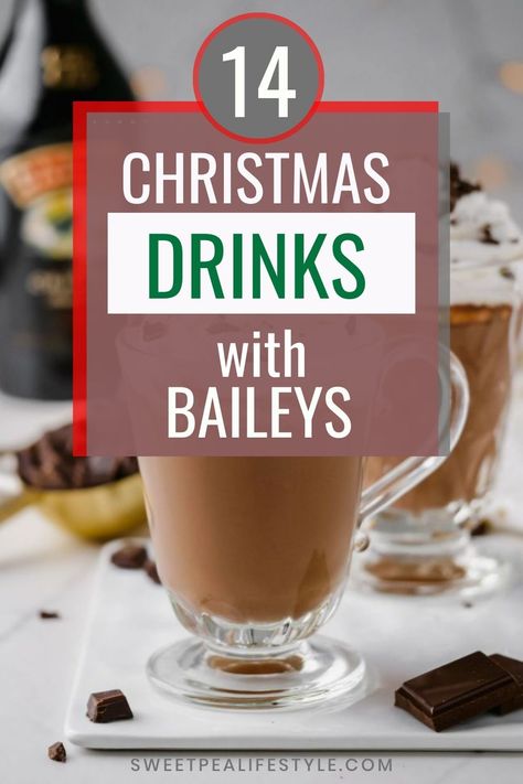 Christmas Drinks with Baileys are a must-have during the festive season! Cheers to the most wonderful time of year with 14 Baileys Cocktail recipes you’ve got to make! These Irish Cream cocktails will have you in the spirit in no time! If you're planning a holiday gathering, you'll want to choose a couple of Christmas Cocktails from this list! Your perfect Bailey's Cocktail is on this list for all your festivities! Christmas Beverages Alcoholic Cocktails, Christmas Drinks With Baileys Irish Cream, Bailey's Cocktail Recipes, Baileys Drinks Christmas, Christmas Cocktails Kahlua, Bailey Drinks Cocktails, Coctails Recipes Baileys, Best Baileys Drinks, Chocolate Christmas Cocktails