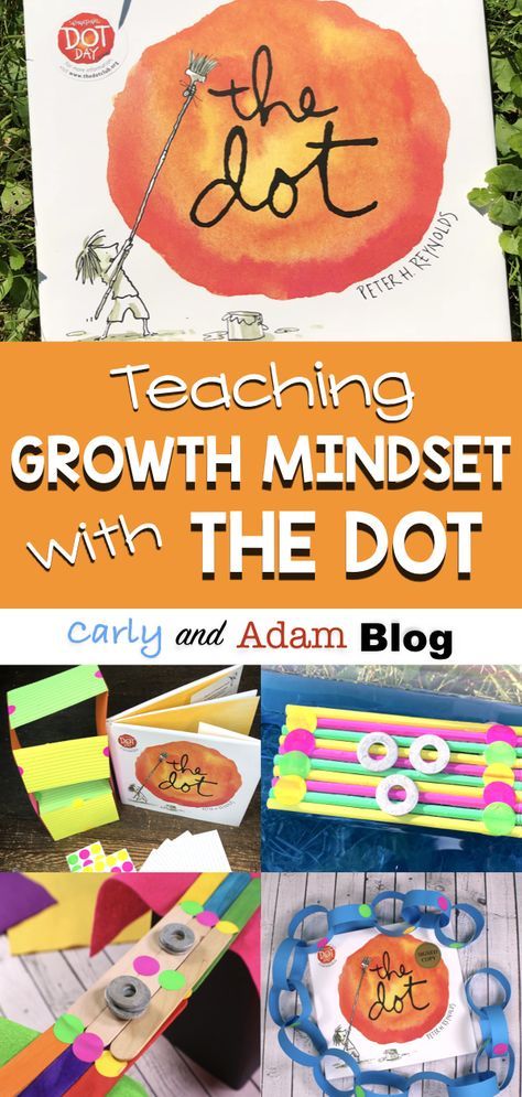 Growth Mindset Lessons, Peter H Reynolds, Growth Mindset Resources, Growth Mindset For Kids, Elementary Stem, The Dot Book, Teaching Growth Mindset, Kindergarten Stem, Activities Elementary