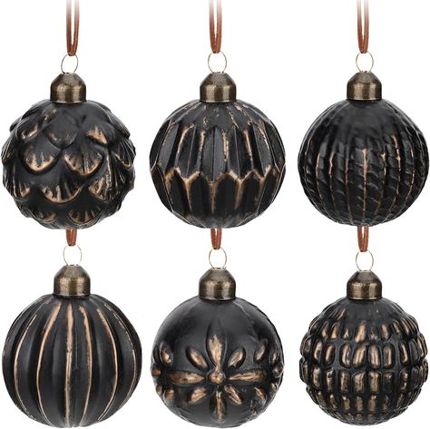 Amazon.com: Kathfly 6 Pcs Farmhouse Ball Ornaments Distressed Metal Glass Ball Vintage Style Christmas Balls Retro Christmas Ornaments Glass Ornaments for Christmas Tree (Grey) : Home & Kitchen Retro Christmas Ornaments, Holiday Wedding Decor, Ornaments For Christmas Tree, Vintage Style Christmas, Farmhouse Christmas Ornaments, Retro Farmhouse, Farmhouse Ornaments, Ornaments For Christmas, Xmas Tree Decorations