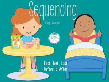 Teaching Concepts and Sequencing- First, Next, Last, Before and After Teaching Sequencing, Preschool Slp, Sequencing Worksheets, School Speech Therapy, Slp Resources, Sequencing Activities, Speech Therapy Resources, Speech Pathology, Speech Language Therapy