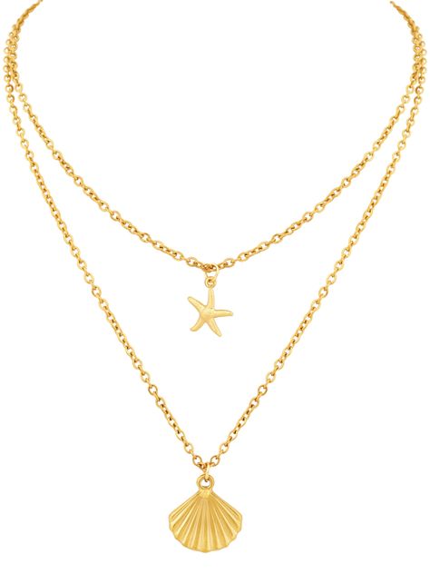 PRICES MAY VARY. BEACH SUMMER GOLD LAYERED STARFISH SEASHELL NECKLACE: These fashionable Gold Starfish Seashell symbolize the sea's enduring spirit and represent faith, resilience, happiness, and eternal love. Perfect for beach days, vacations, and everyday wear, they complement tank tops, dresses, shirts, and blouses, making them ideal for birthday celebrations and casual outings MATERIALS: Meticulously crafted from high-quality stainless steel SIZE: Starfish pendant measures 0.59 inches, seash Summer Necklace Beach, Pretty Gold Necklaces, Christmas Jewelry Gift, Summer Beach Jewelry, Seashell Pendants, Beach Necklace, Starfish Pendant, Beach Necklaces, Seashell Necklace