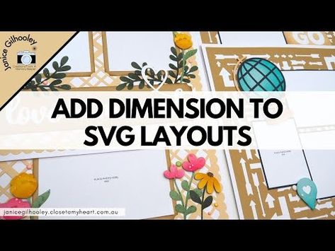 Adding Dimension to SVG Layouts | Scrapbook Layout Process - YouTube Ctmh Layouts, Page Layouts, Scrapbook Layout, Page Layout, Personal Touch, Make It Simple, Scrapbooking, Layout, Sparkle