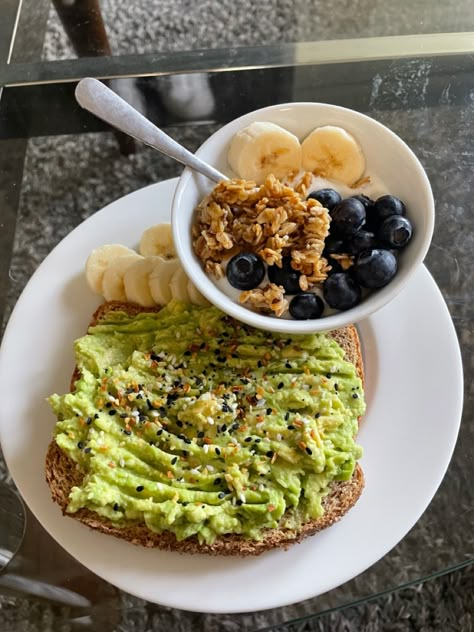 avacado toast, greek yogurt, banana #food #breakfast #yummy #healthyfood #healthy Banana Food, Yogurt Banana, Breakfast Yummy, Food Breakfast, On Toast, Toast Recipes, Healthy Meals, Greek Yogurt, Healthy Food