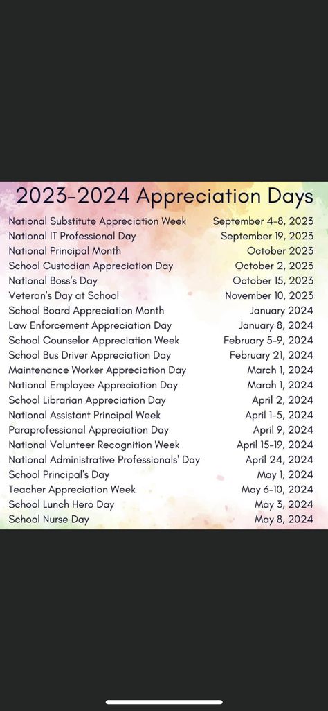 Boost Student Morale, Appreciation Days 23-24, Pta Student Activities, School Appreciation Days 2023-2024, Education Appreciation Days 23-24, Weekly Staff Appreciation Ideas, Social Committee Ideas Teachers Staff Morale, School Staff Appreciation Days 2023-2024, School Committee Ideas