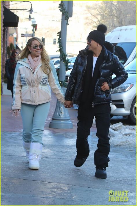 Mariah Carey & Boyfriend Bryan Tanaka Enjoy a Winter Stroll in Aspen! Bryan Tanaka, Dream Lover, Celebrity Updates, Winter Fits, Just Jared, Mariah Carey, Female Artists, The Snow, Aspen